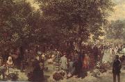 Adolph von Menzel Afternoon in the Tuileries Garden (nn02) china oil painting reproduction